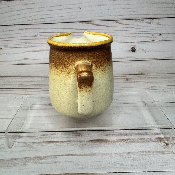 Vtg Mikasa Stylekraft C0900 Brown Cream Speckled Creamer Pitcher MCM Replacement - Picture 2 of 9